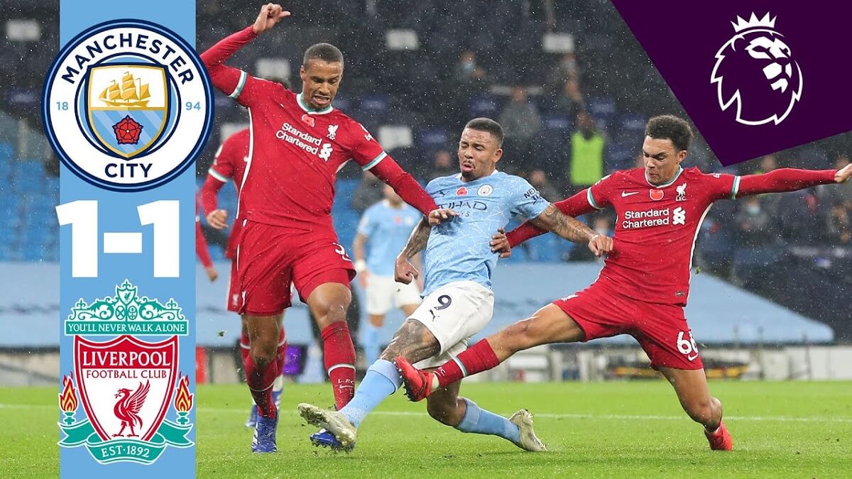 Man City 1-1 Liverpool Highlights | Premier League ...